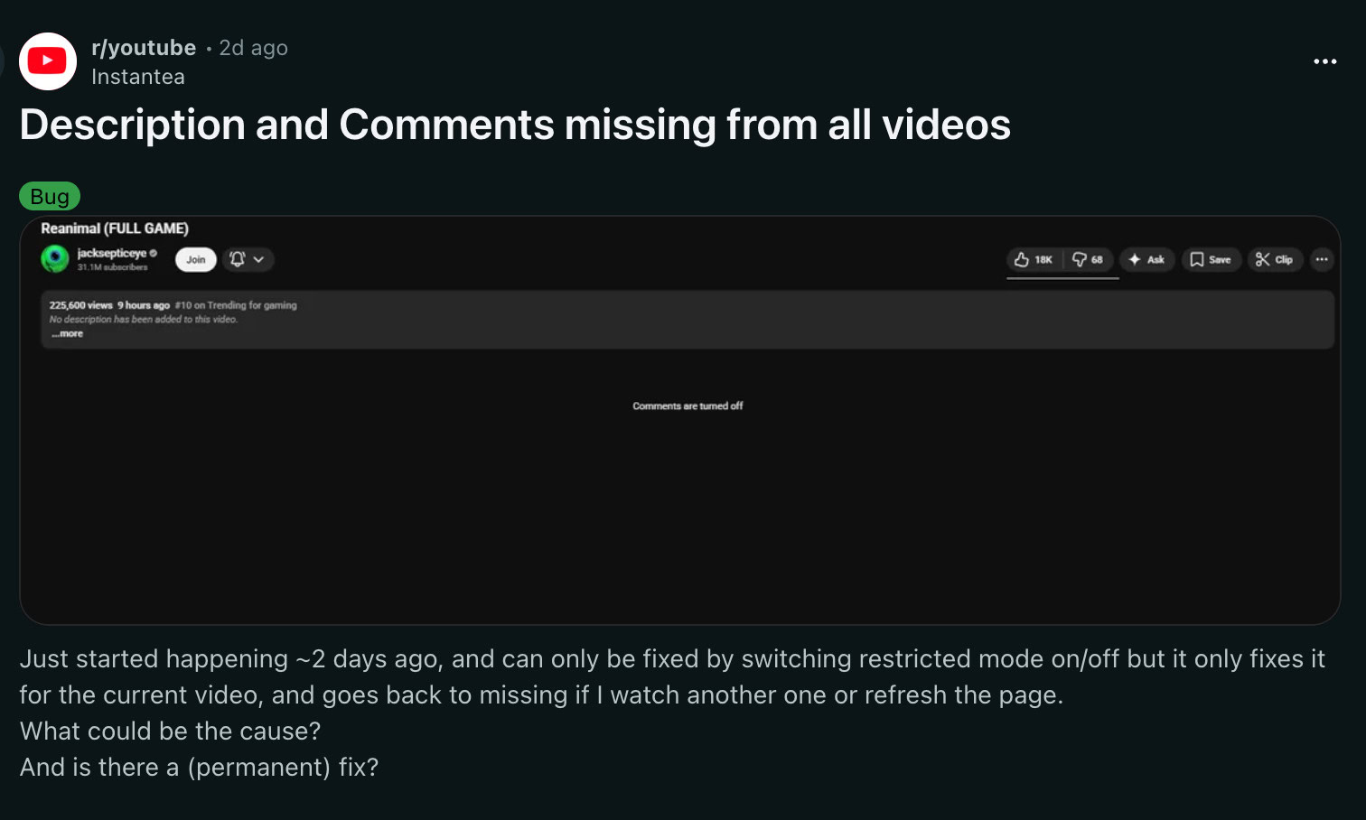 YouTube comments turned off ad blocker