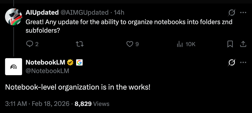 NotebookLM folder organize