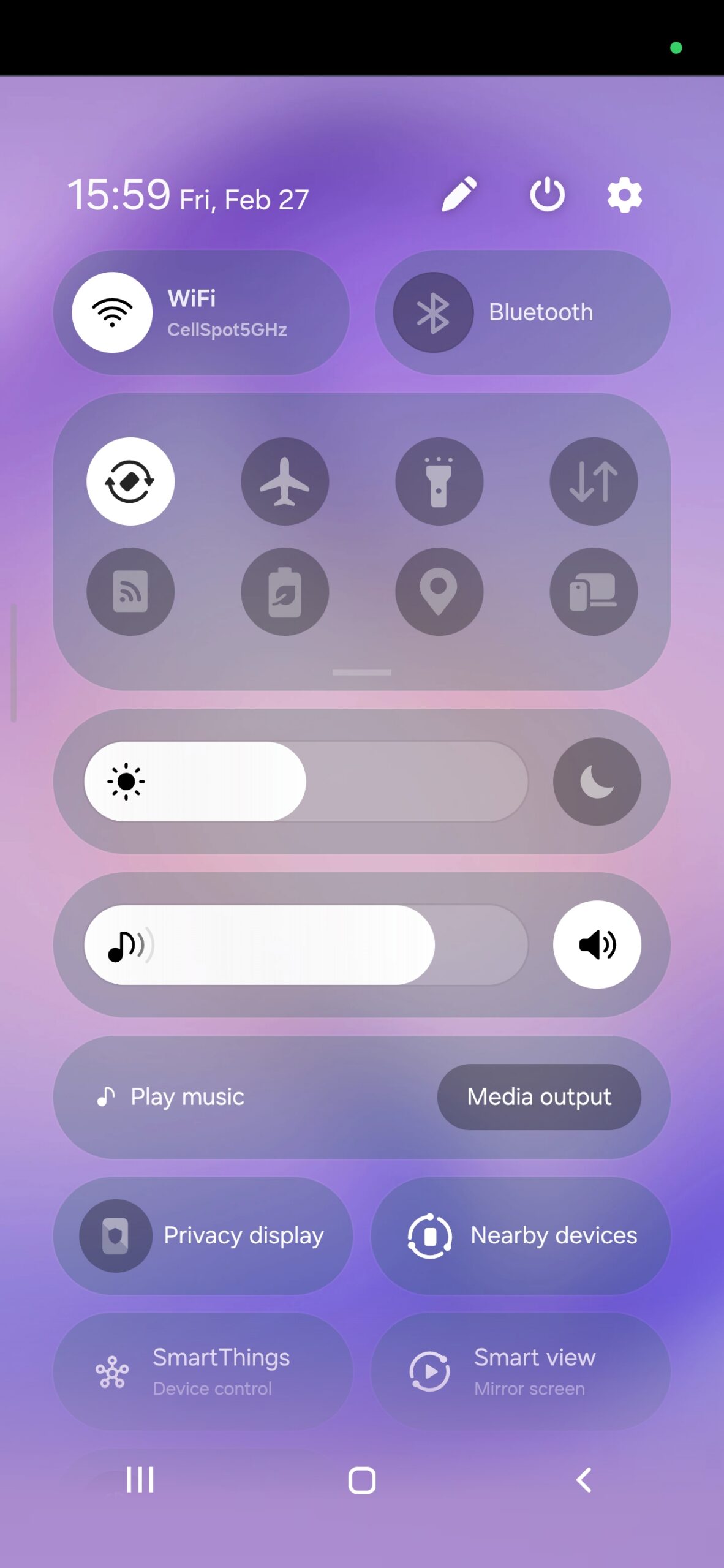 Samsung Try Galaxy app Quick Panel