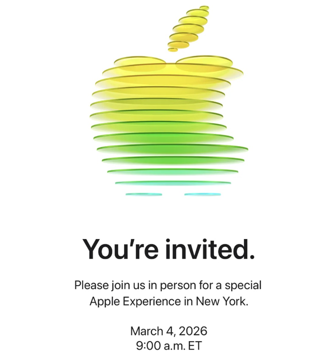 Special Apple Experience Invite March 4 Special Apple Experience Invite March 4