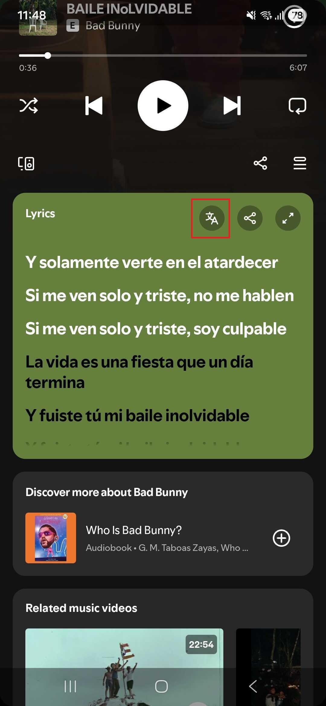 Spotify Translate Lyrics 3