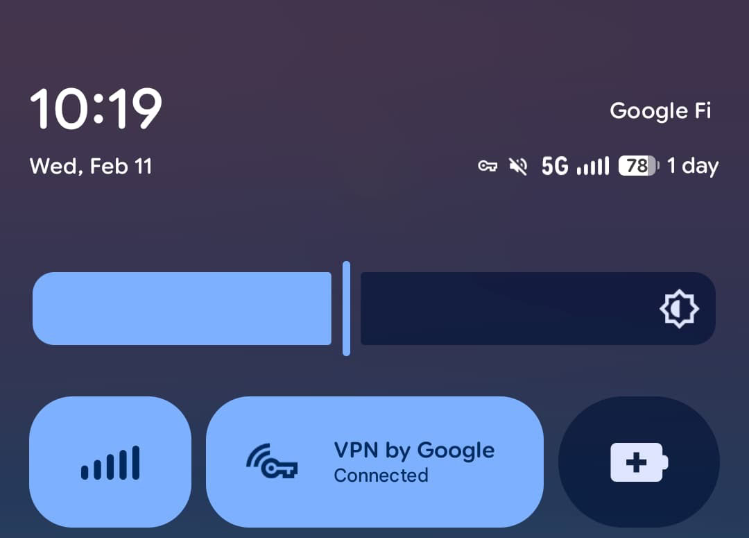 VPN by Google new connected