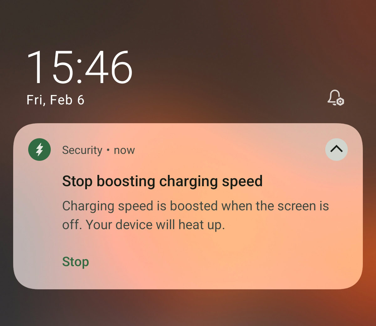 Xiaomi Stop Boost Charging Notification