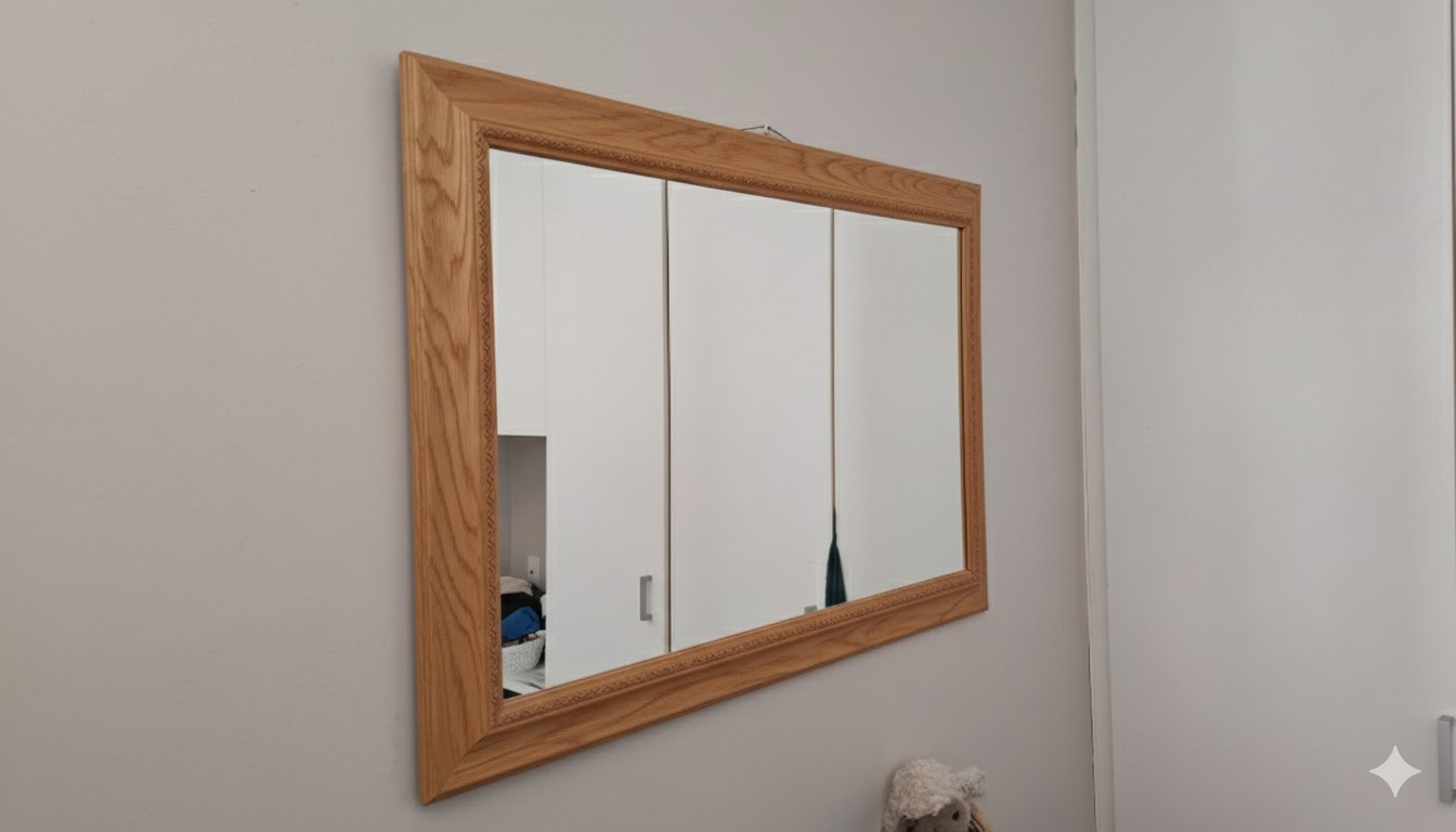 a gemini generated image with different stain imagined on mirror