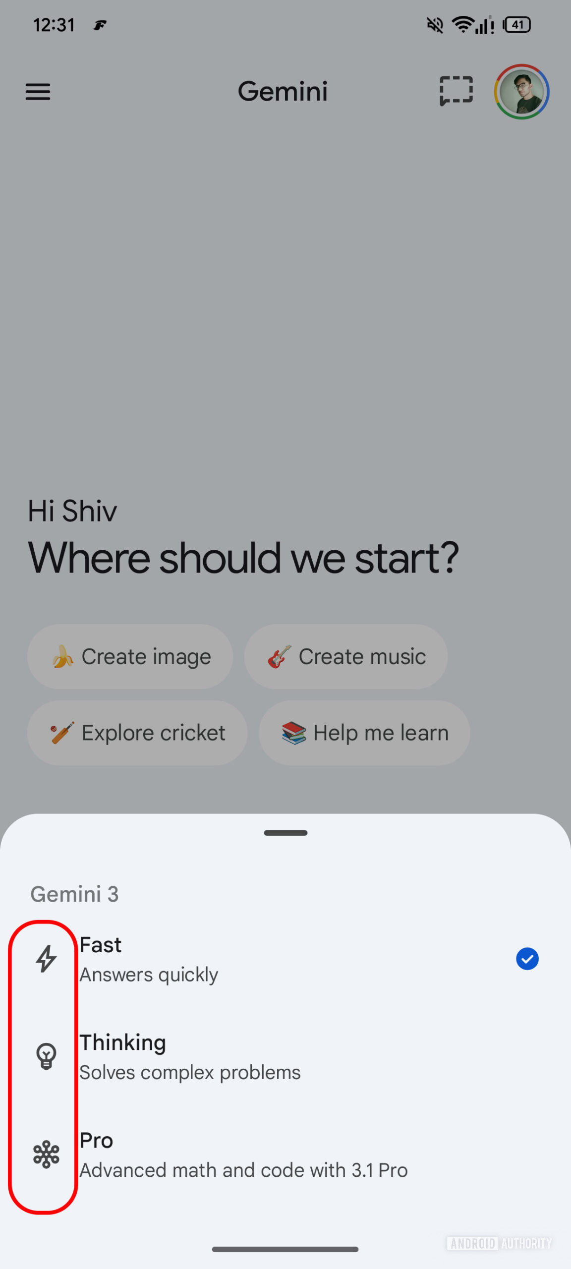 gemini upcoming model picker icons