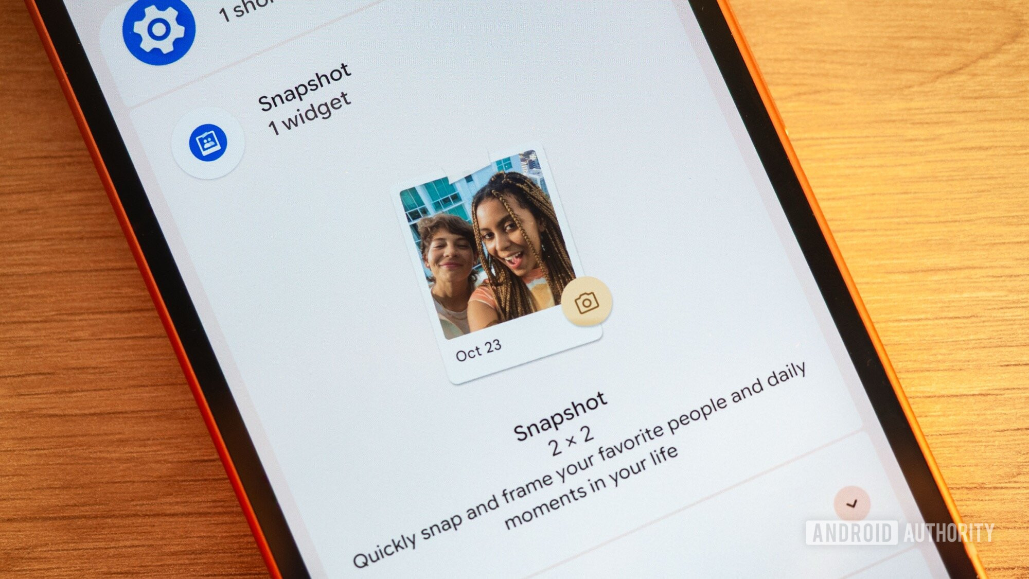 google family share camera snapshot widget menu pixel 9a
