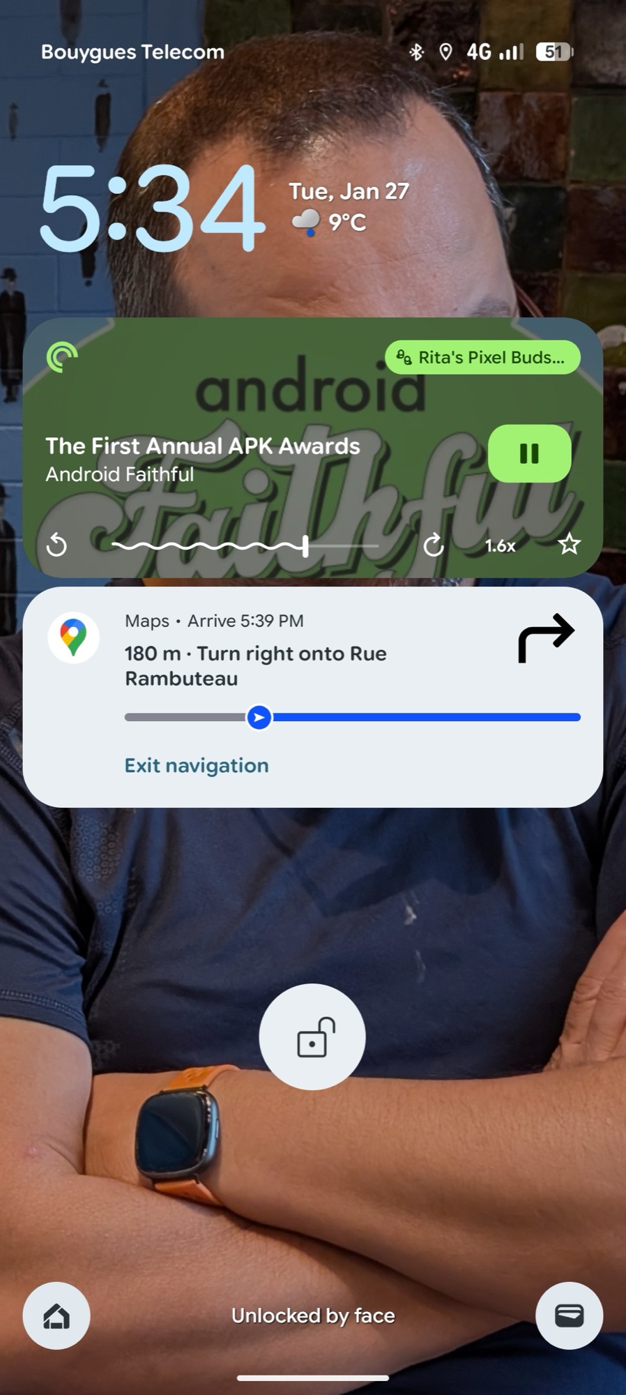 google maps screenshot live updates walk lock screen
