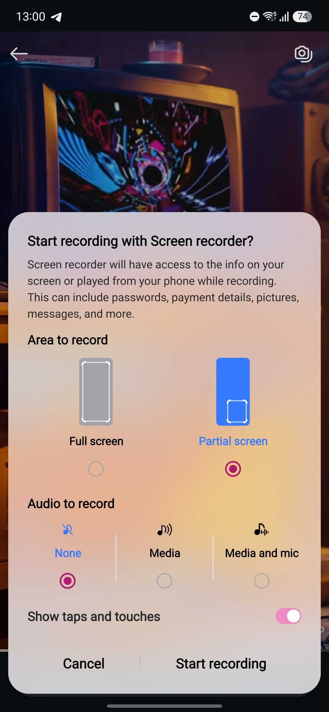 samsung galaxy s25 ultra one ui 8 5 beta partial screen recording