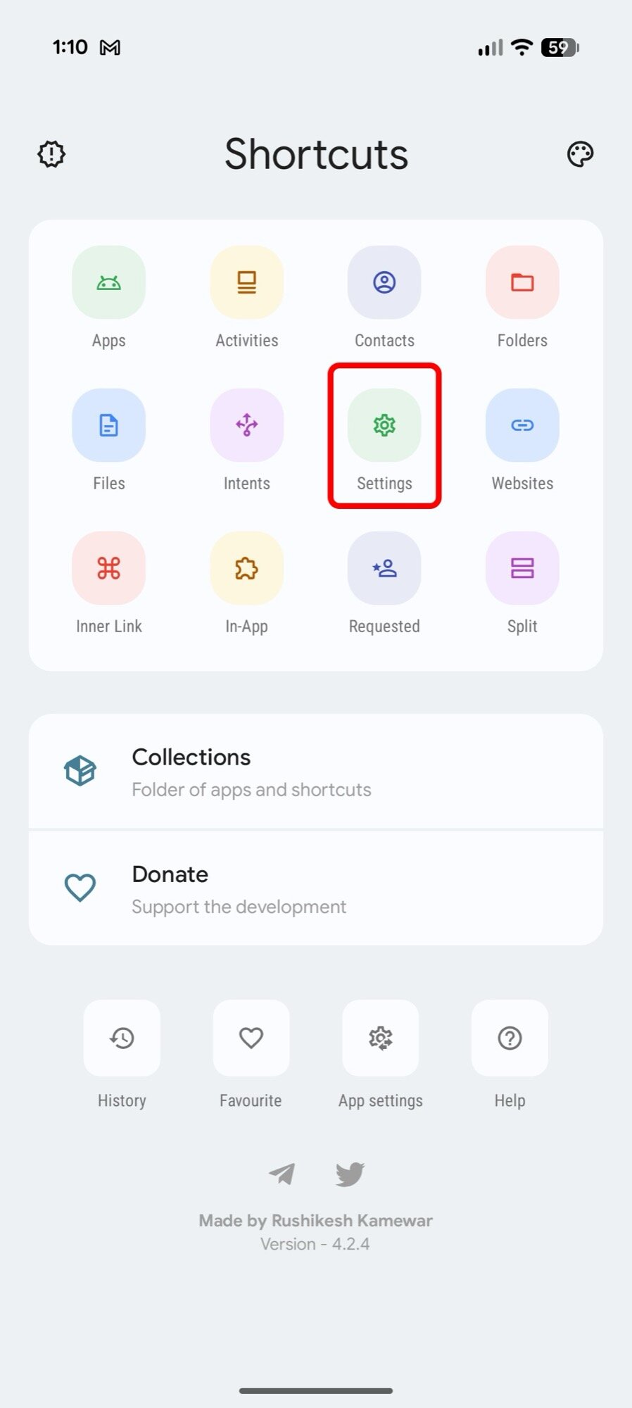 screenshot shortcut maker app settings