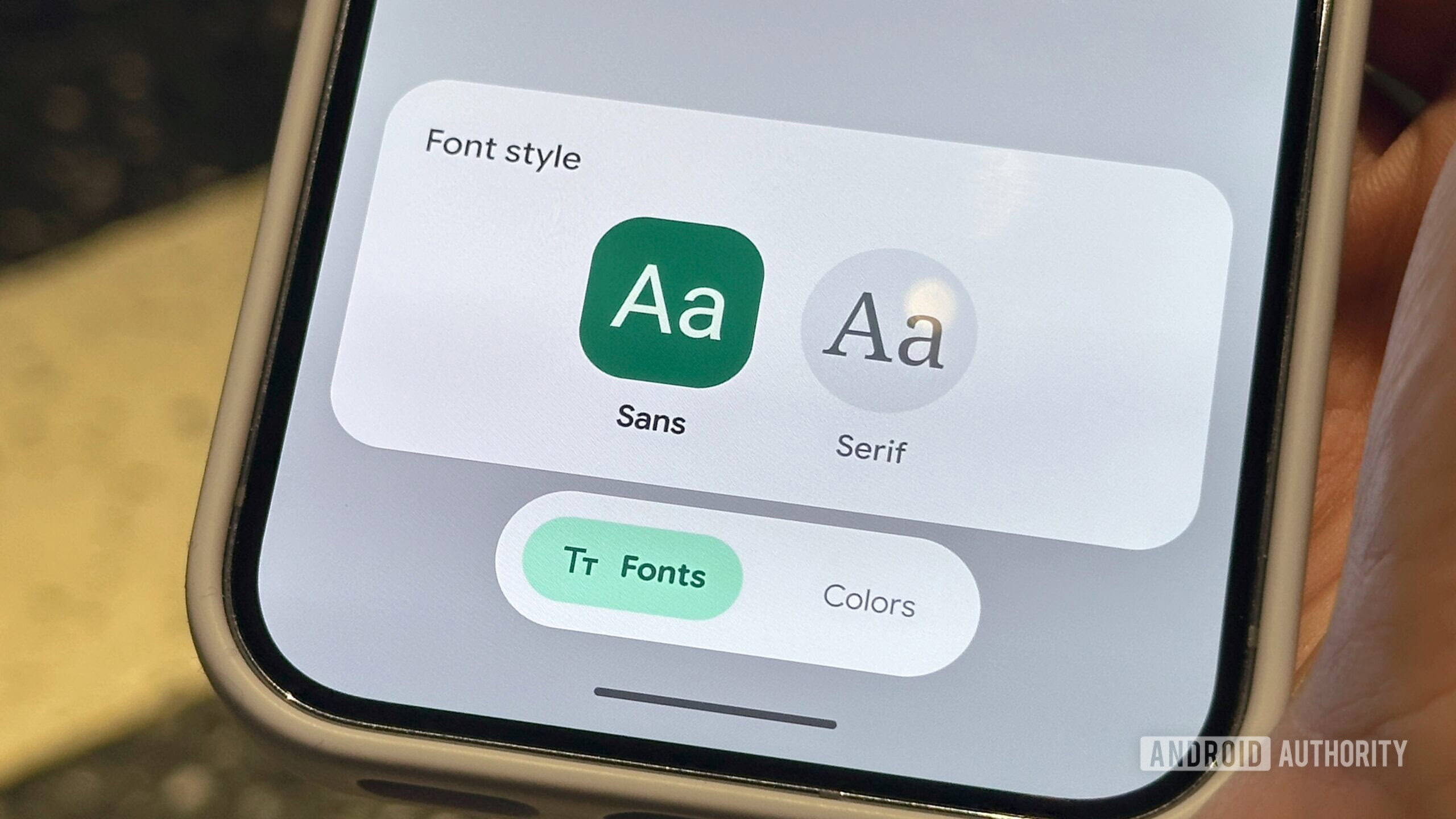 Google Journal text styling options screen Google Journal text styling options screen