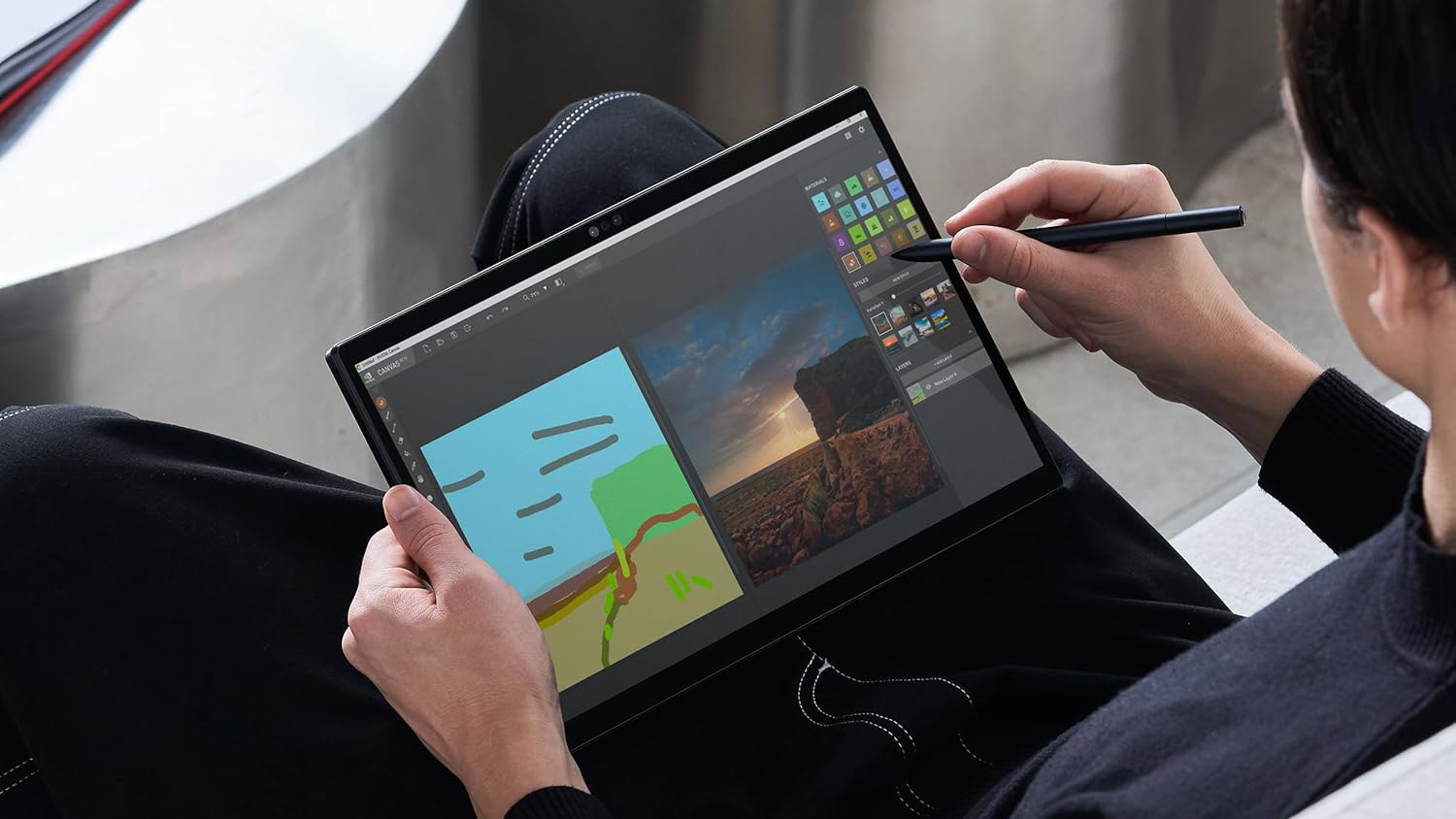 ASUS ROG Flow Z13 tablet held in hands