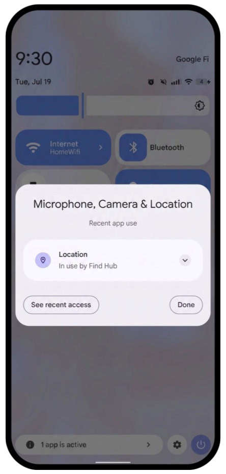 Android 17 Location Indicator Privacy space