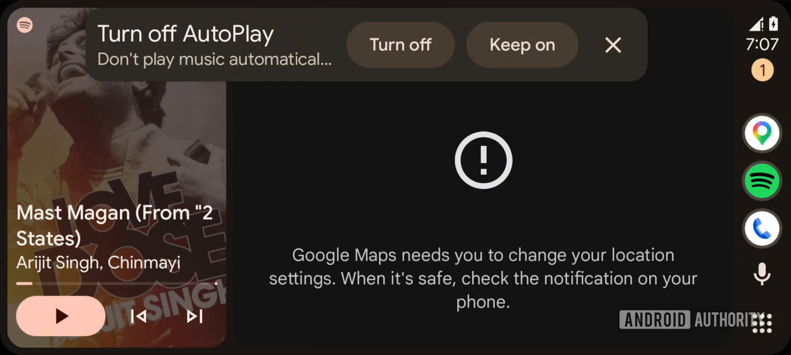 Android Auto autoplay notification AssembleDebug 1