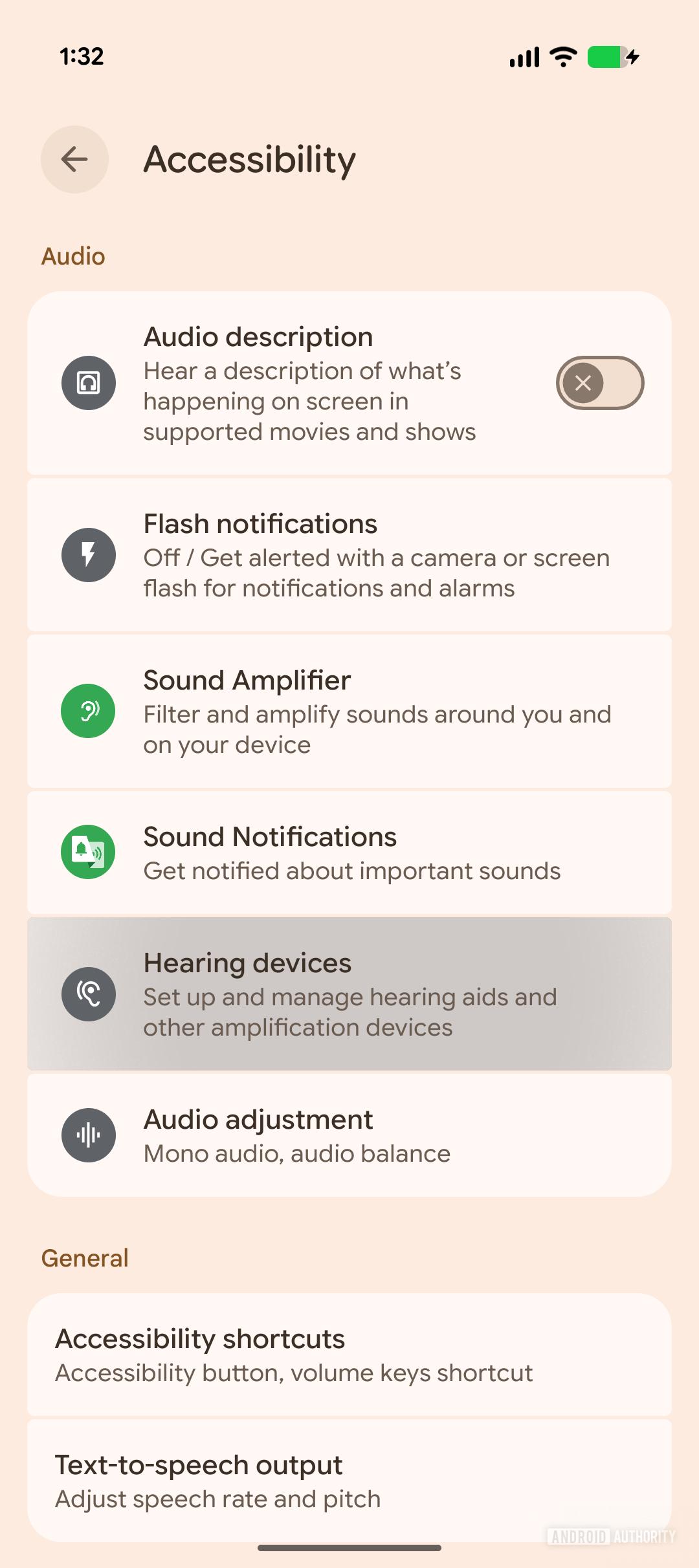 Android Canary 2603 Accessibility