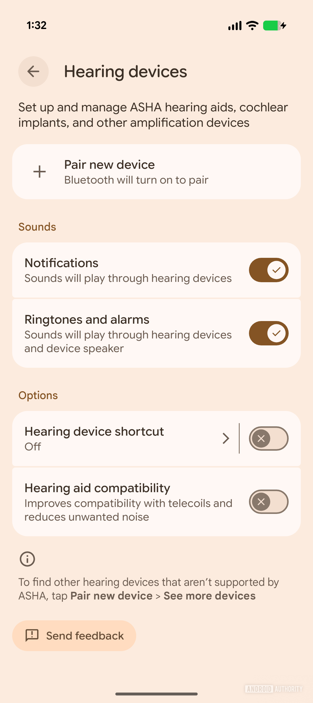 Android Canary 2603 hearing aids