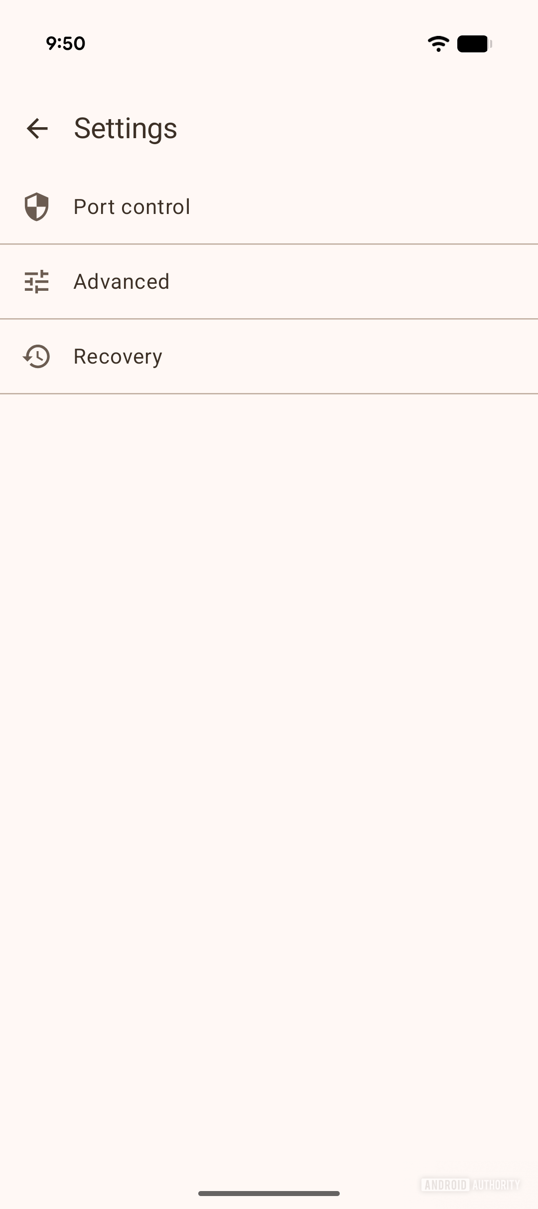 Android Canary Terminal settings