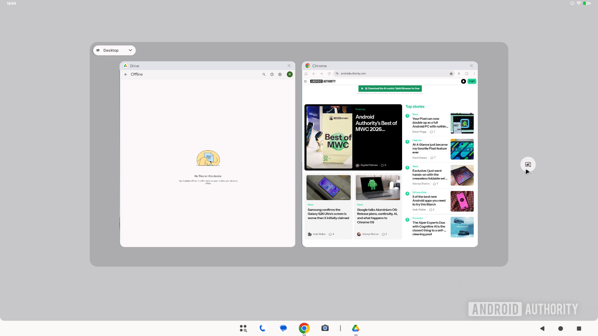 Android Desktop Mode multi desktop