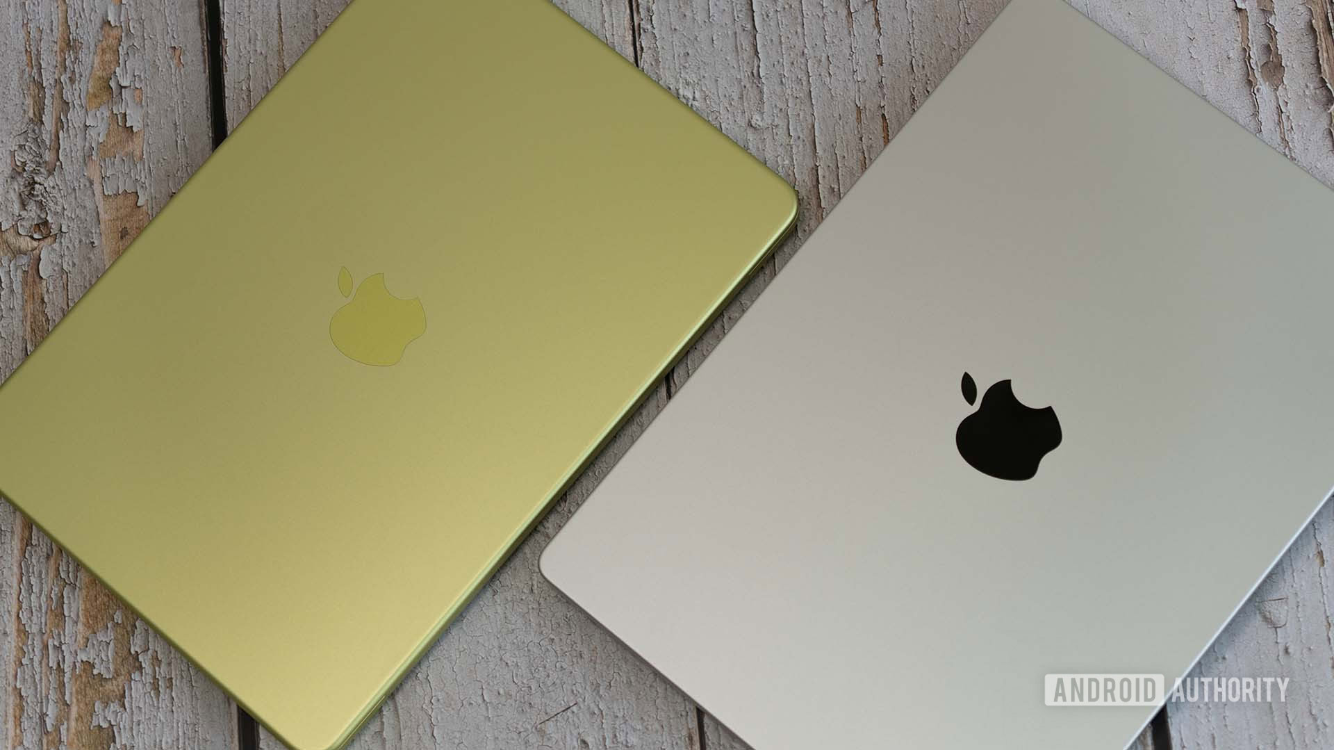 Apple MacBook Neo next to 14 inch Apple MacBook Pro M3 Pro