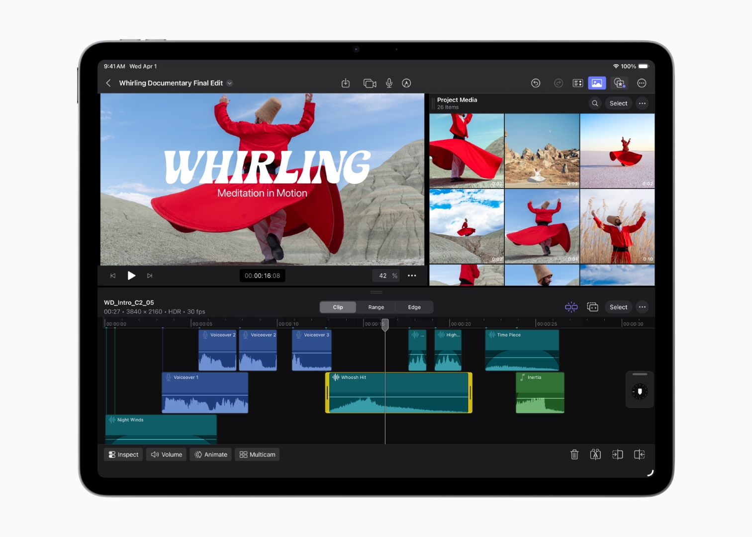 Apple iPad Air M4 Final Cut Pro 260302