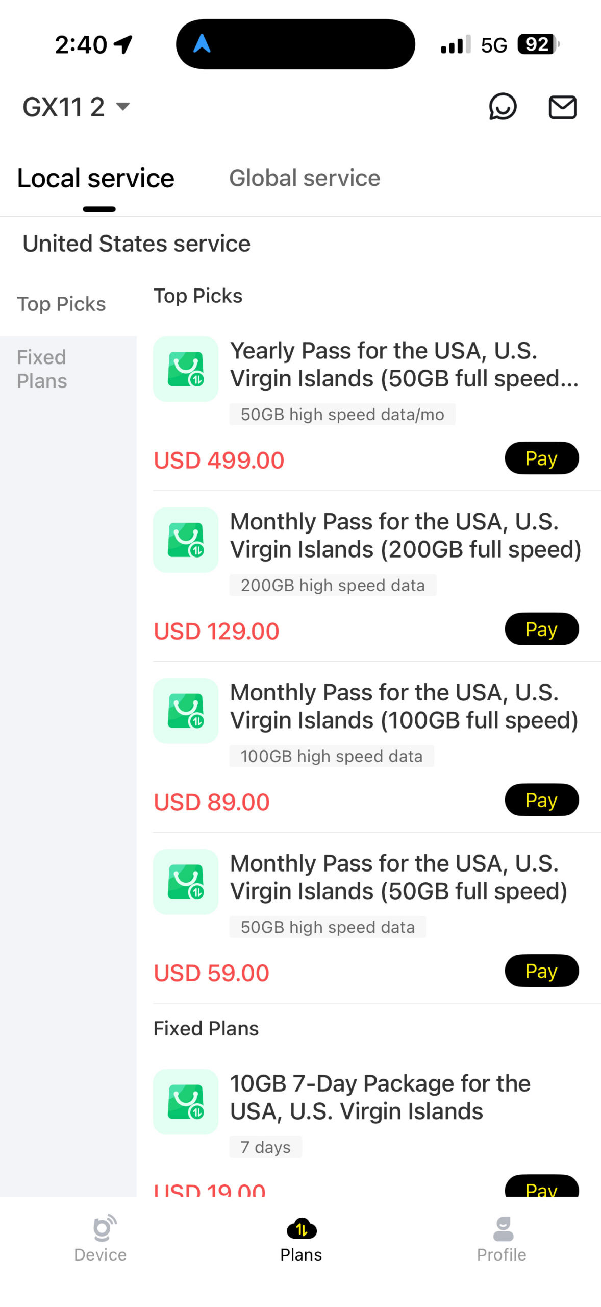 Baseus MiFi app screenshot 2