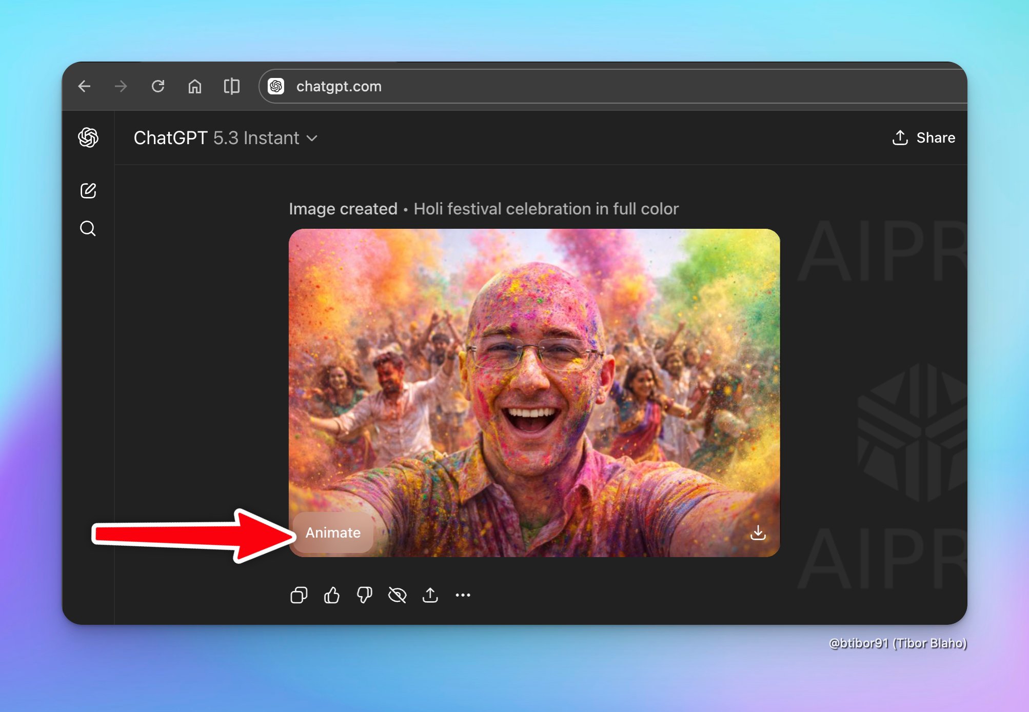 ChatGPT Leak Animate Button