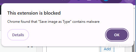 Chrome save image as type malware