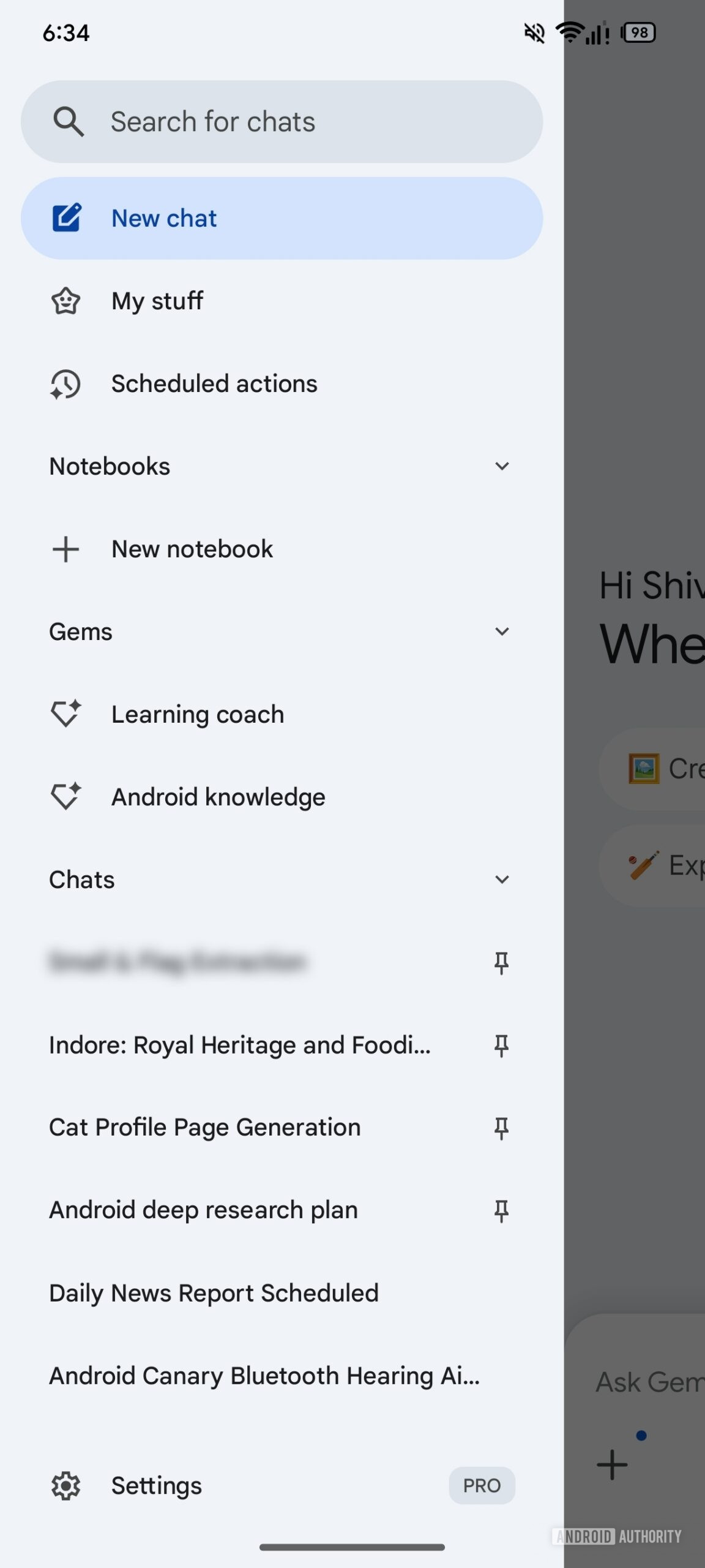 Gemini Android app Upcoming UI 1
