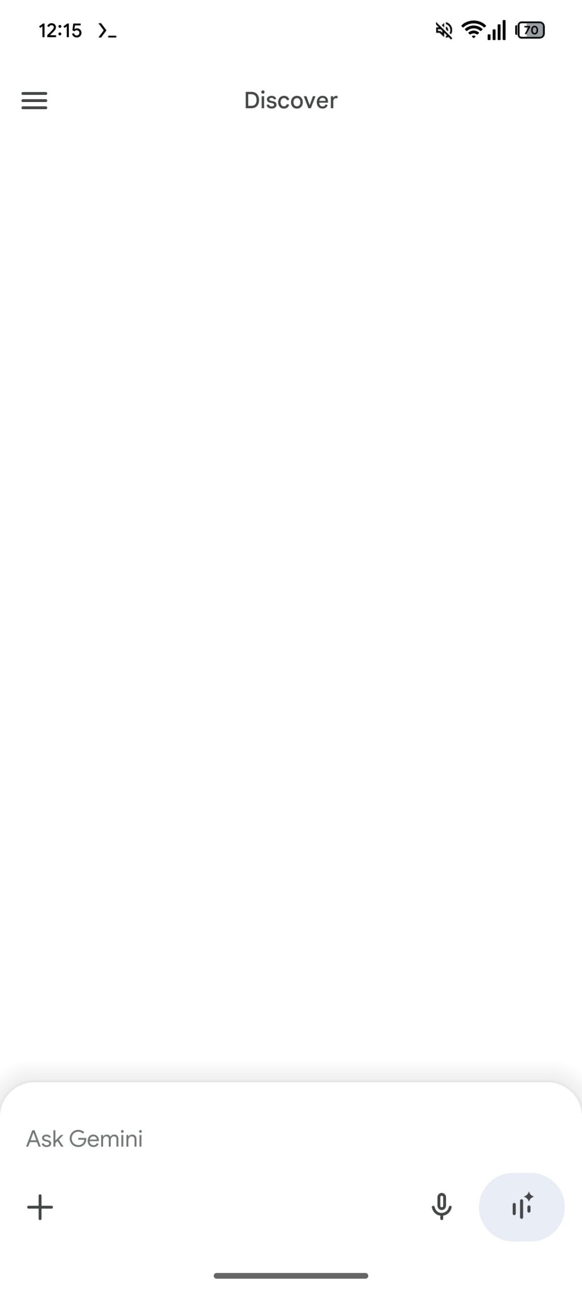 Gemini New Discover Option Not Working