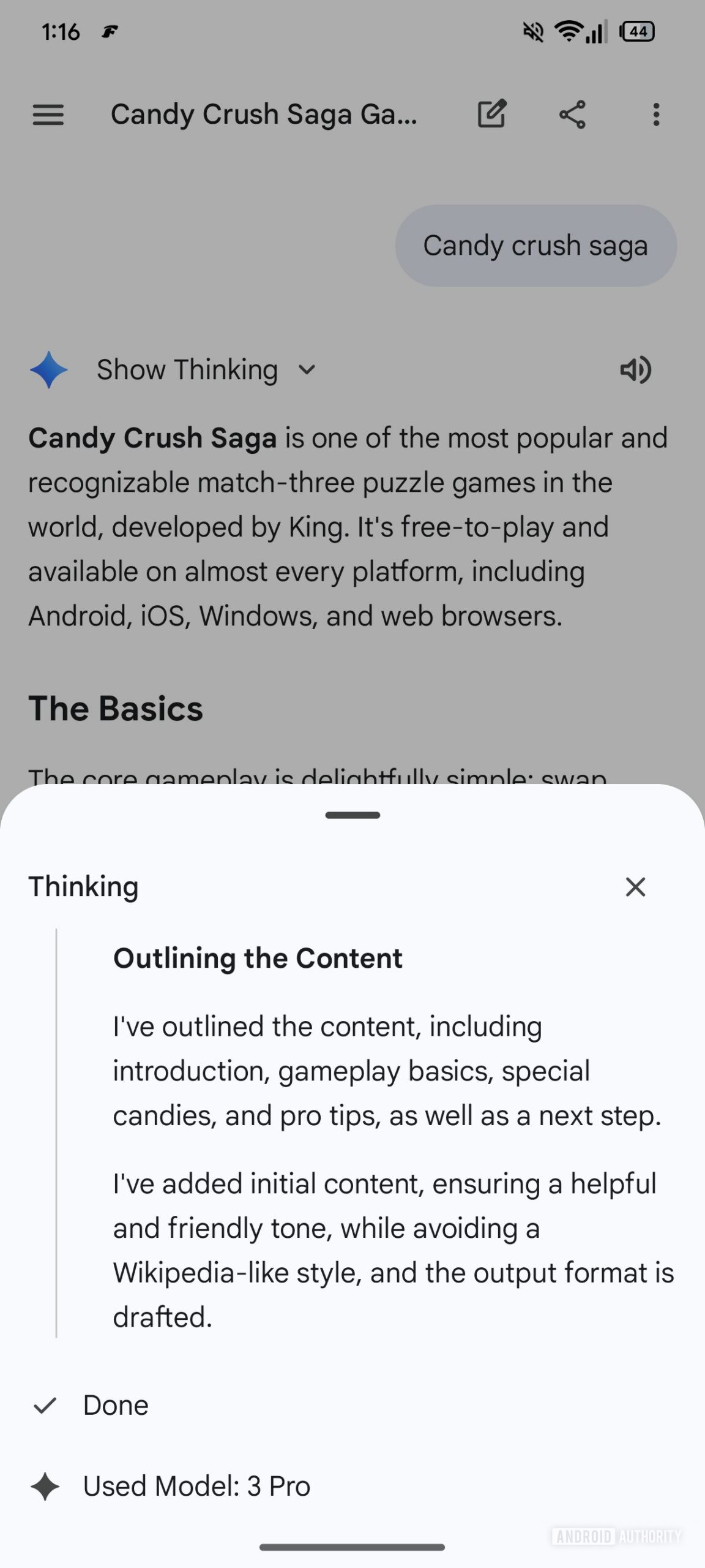 Gemini Thinking New UI 2