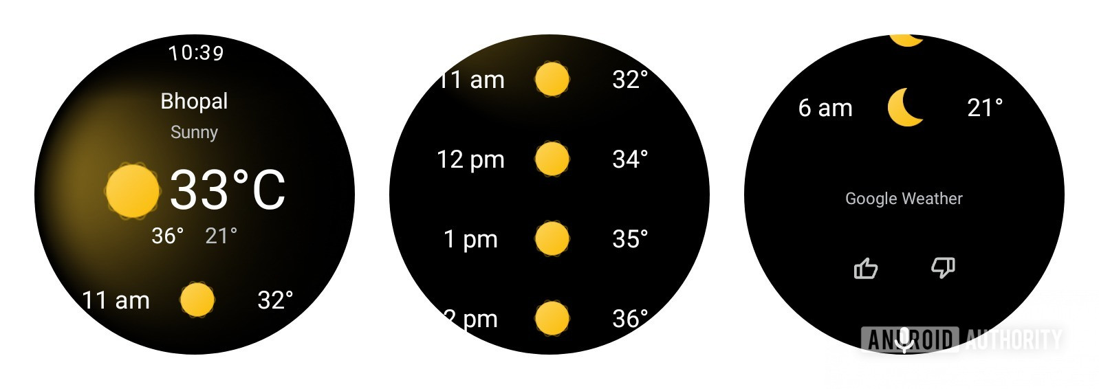 Gemini on Wear OS Weather cards Current UI