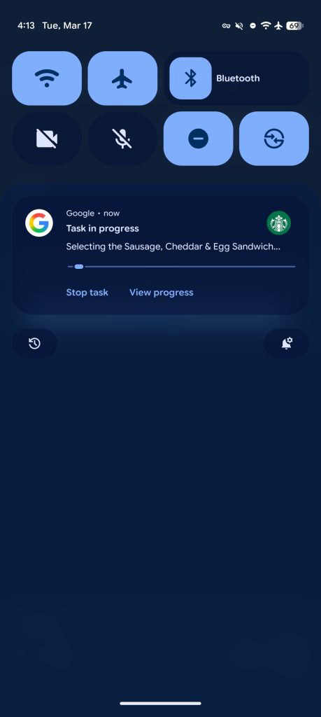 Gemini task automation window on Pixel 10 9to5Google 2