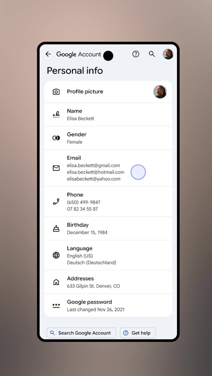 Google Account Change your username (2)