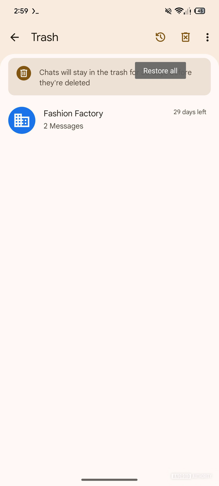 Google Messages New Trash feature for deleting messages (5)
