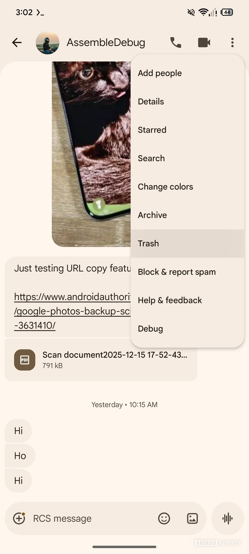 Google Messages New Trash feature for deleting messages (7)