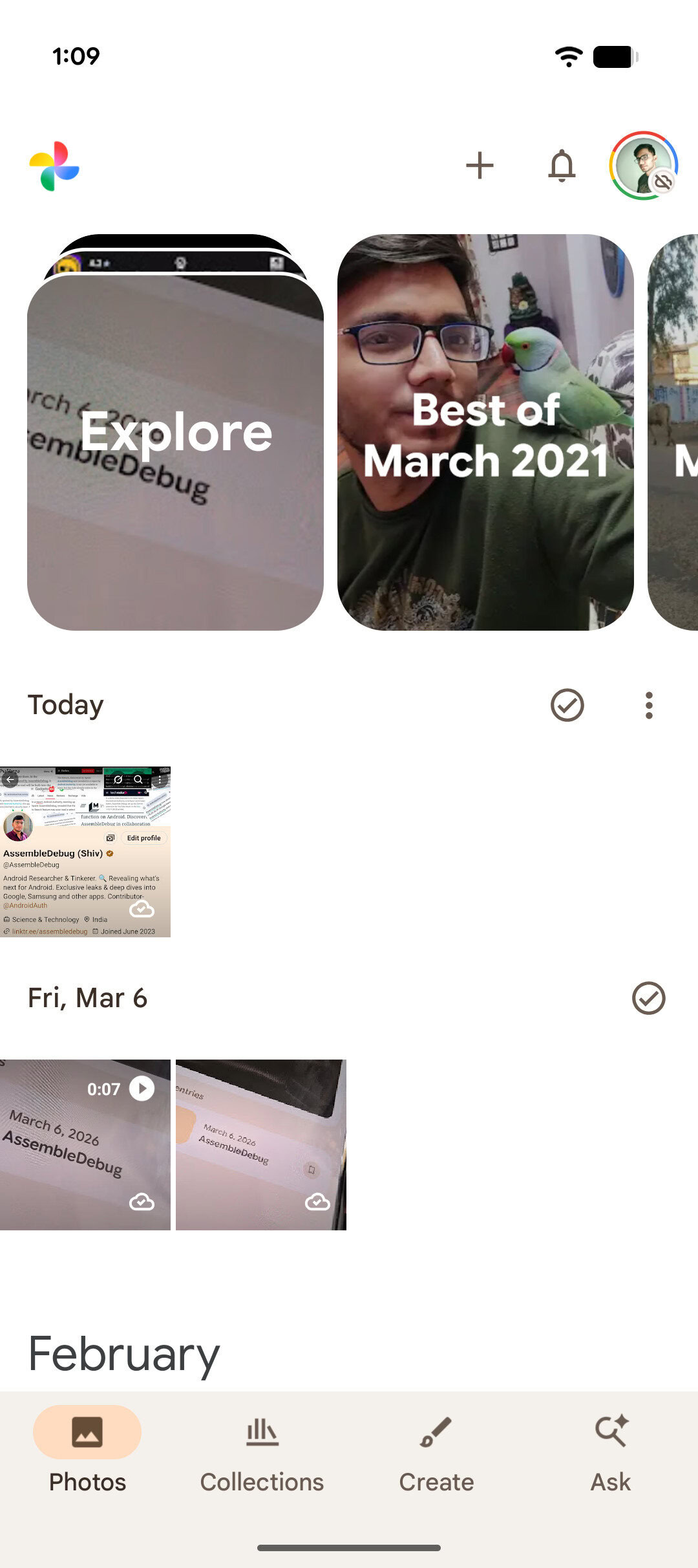 Google Photos Explore