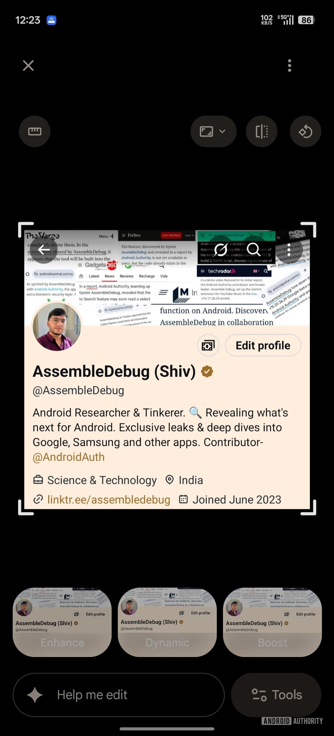 Google Photos editor current