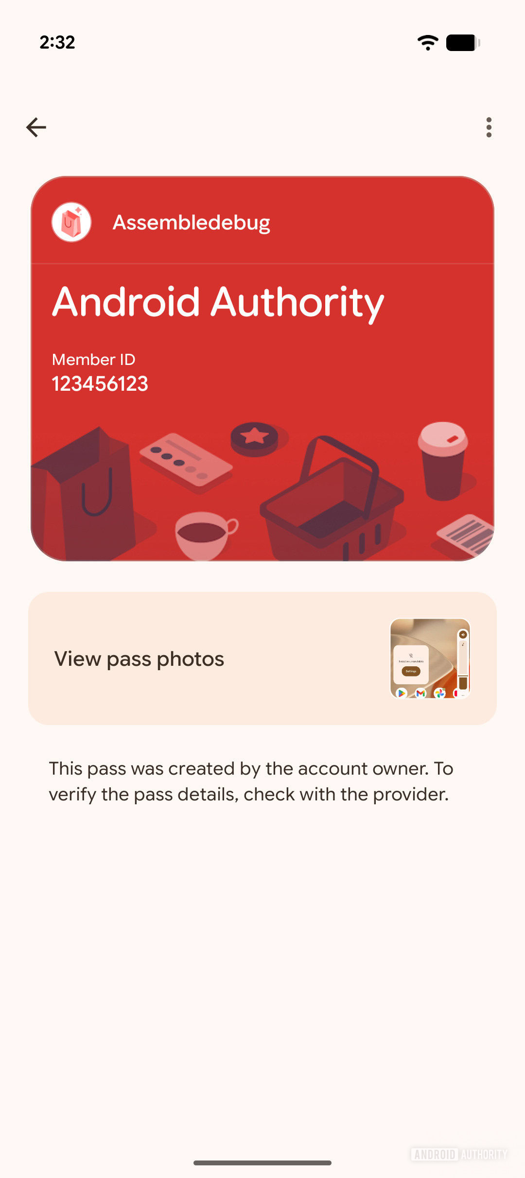 Google Wallet current UI