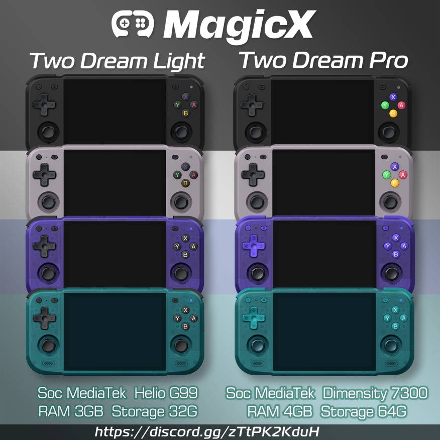 MagicX Two Dream handhelds core specs official Discord