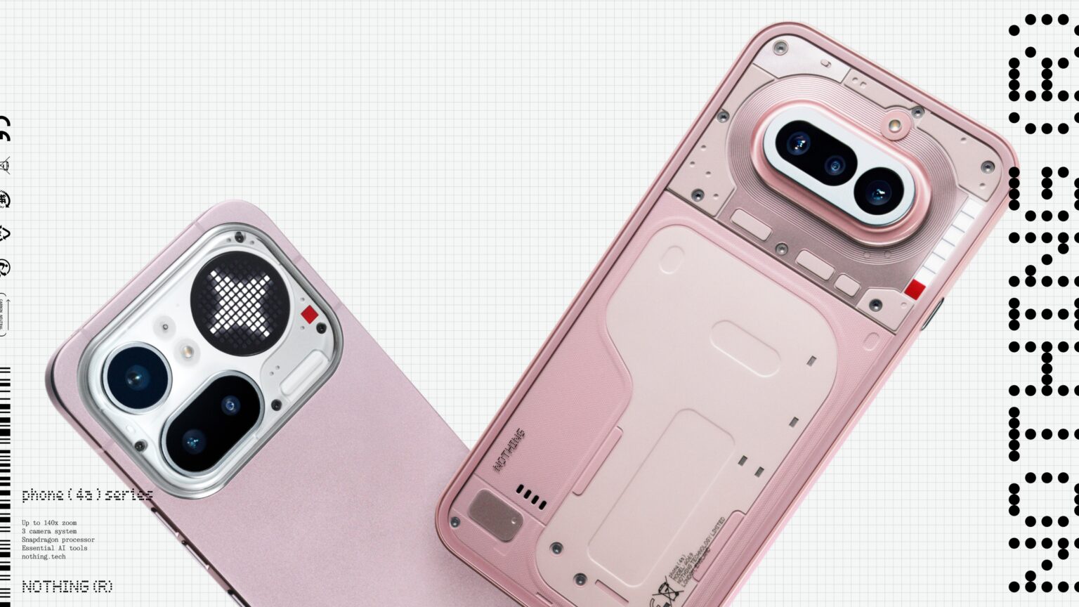 Nothing Phone 4a pink back