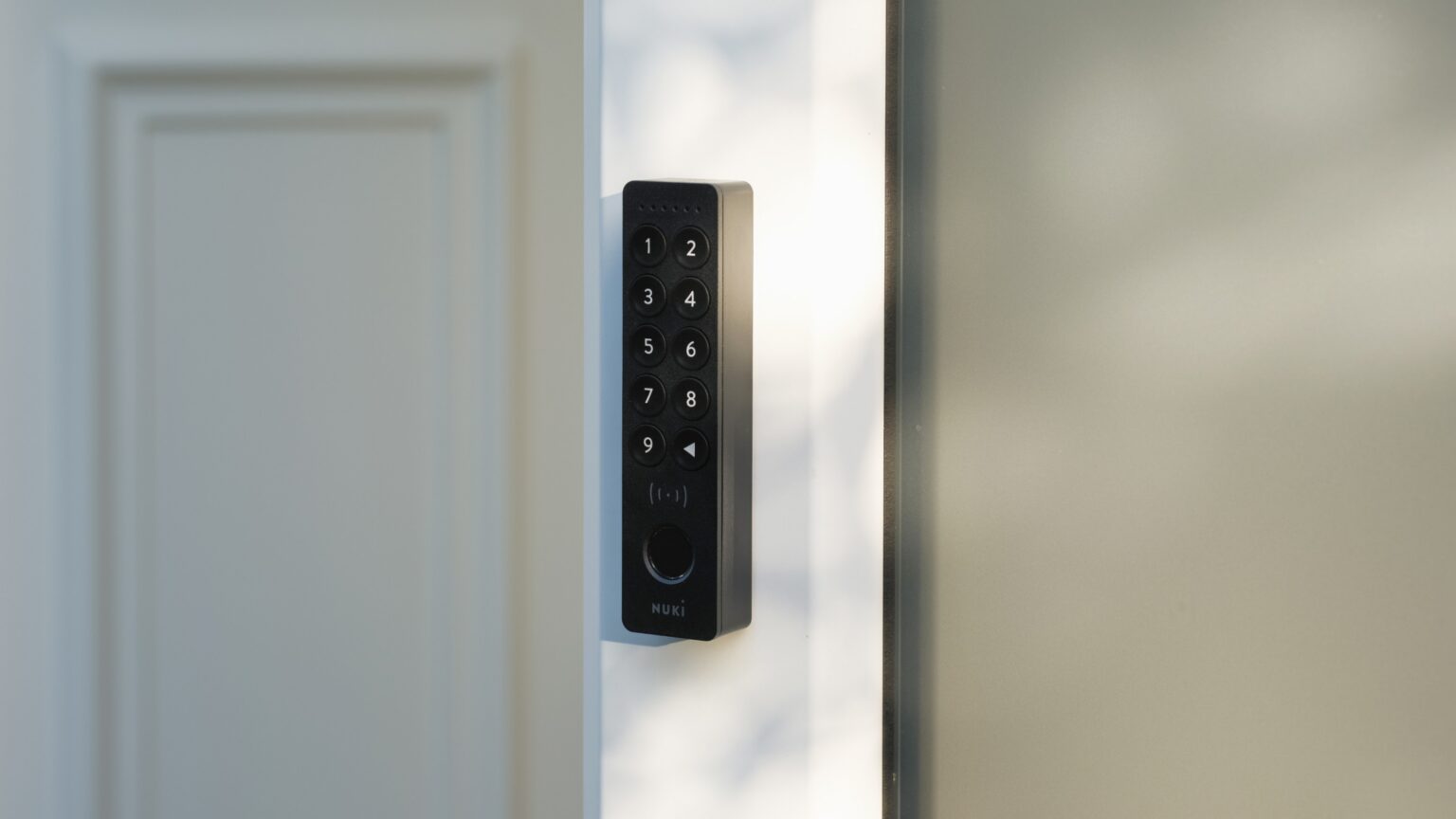 Nuki Keypad 2 NFC mounted on door frame