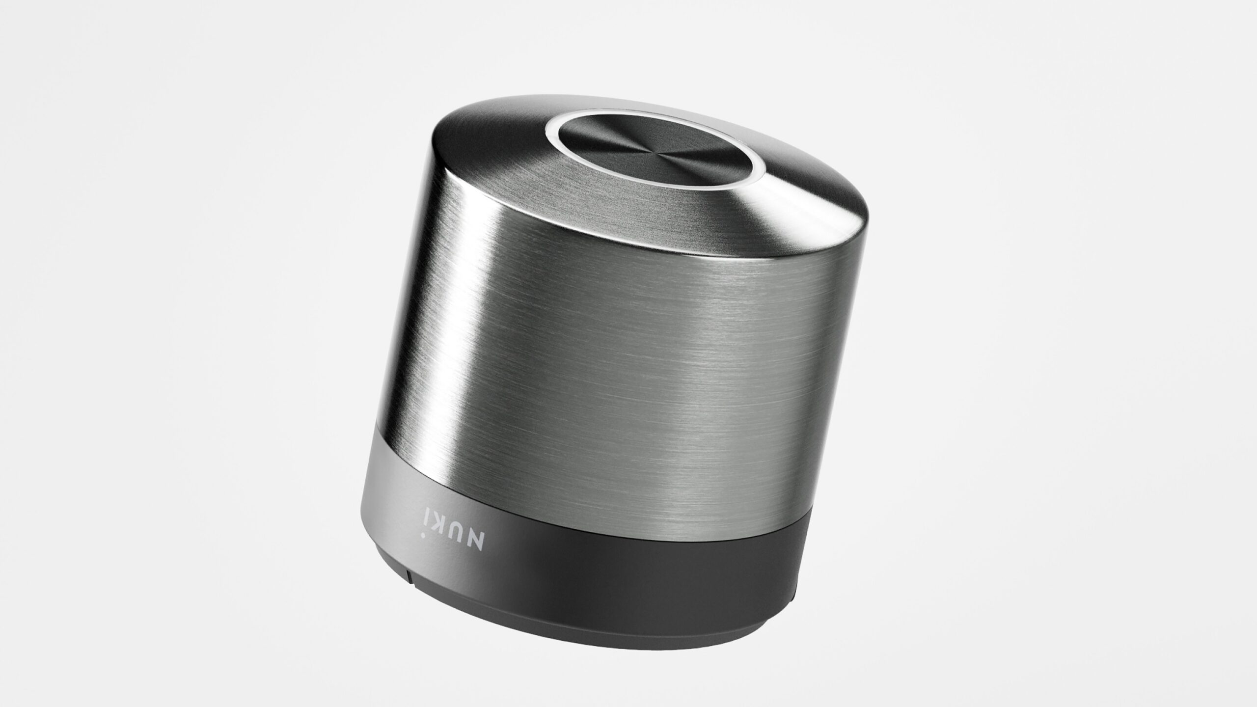 Nuki Smart Lock Compact design with sleek stainless steel body