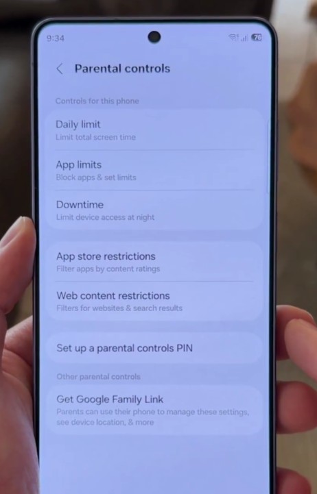 One UI 9 parental controls