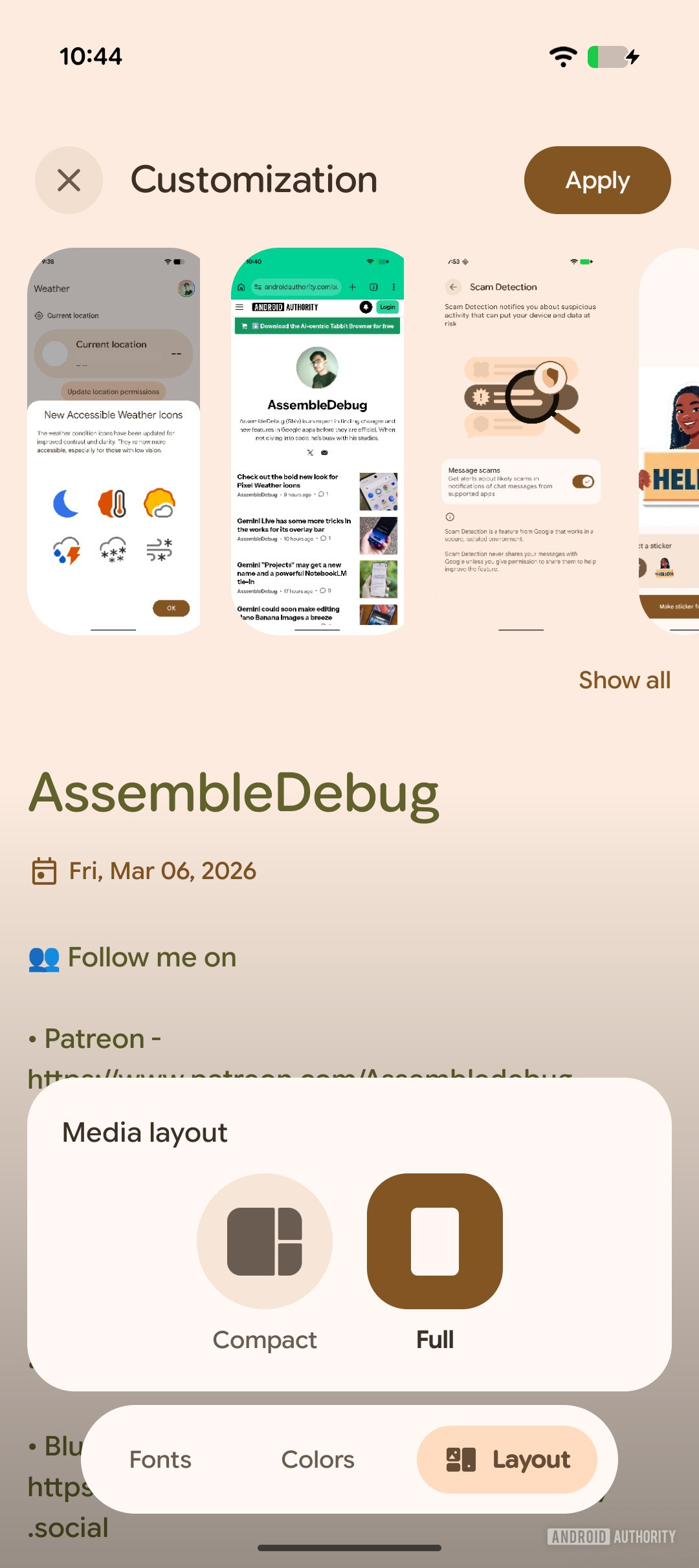 Pixel Journal Layout Controls For Media 1