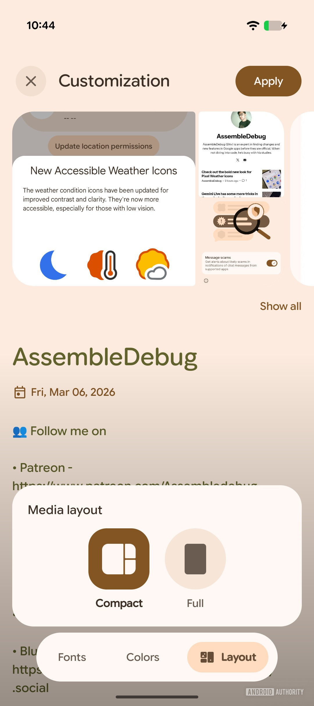 Pixel Journal Layout Controls For Media 2