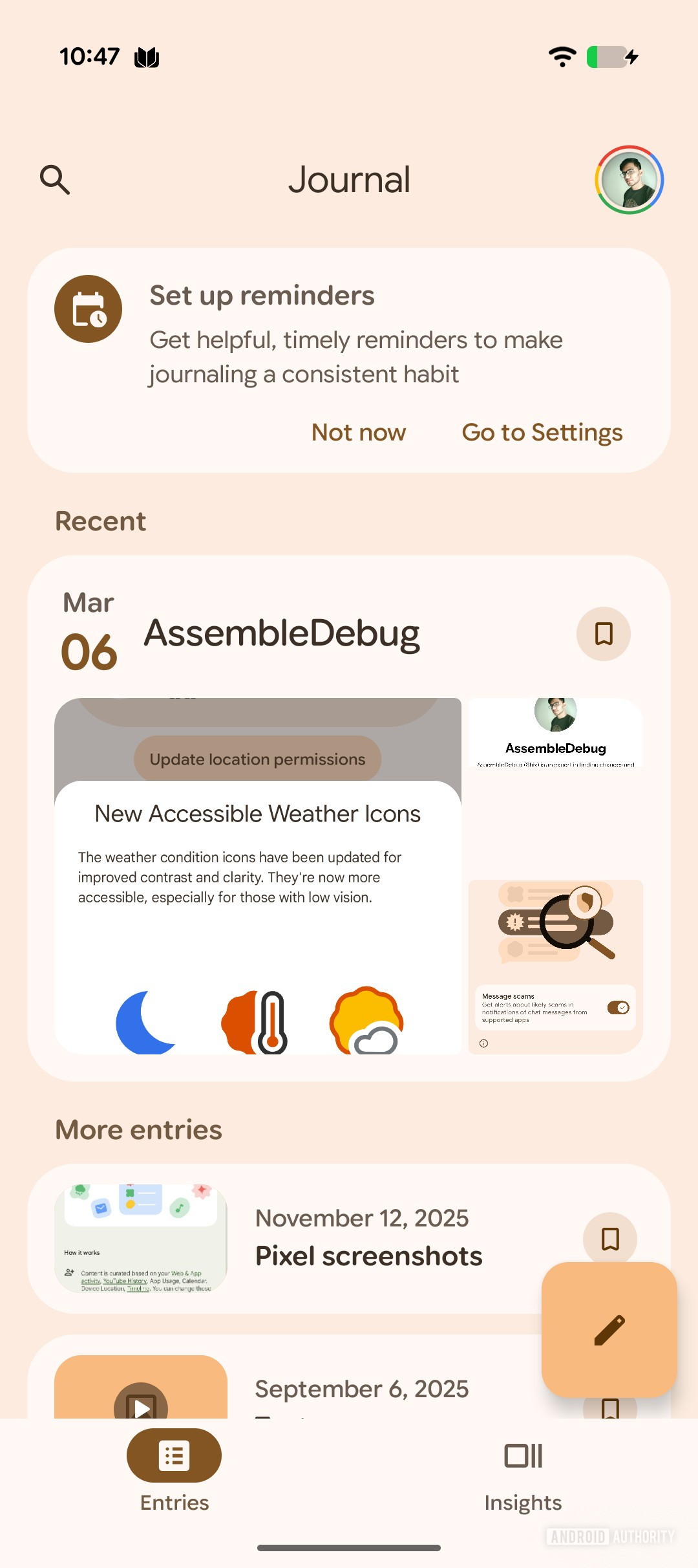 Pixel Journal Set Up Reminders Banner