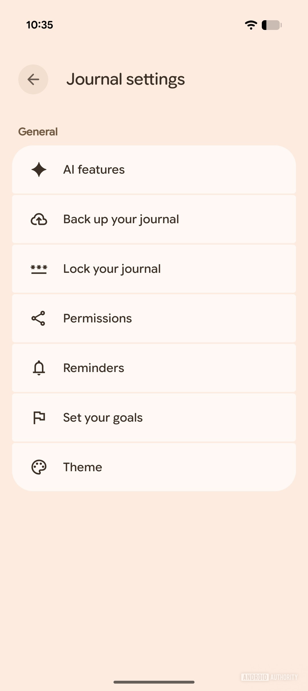 Pixel Journal Settings Changes 2