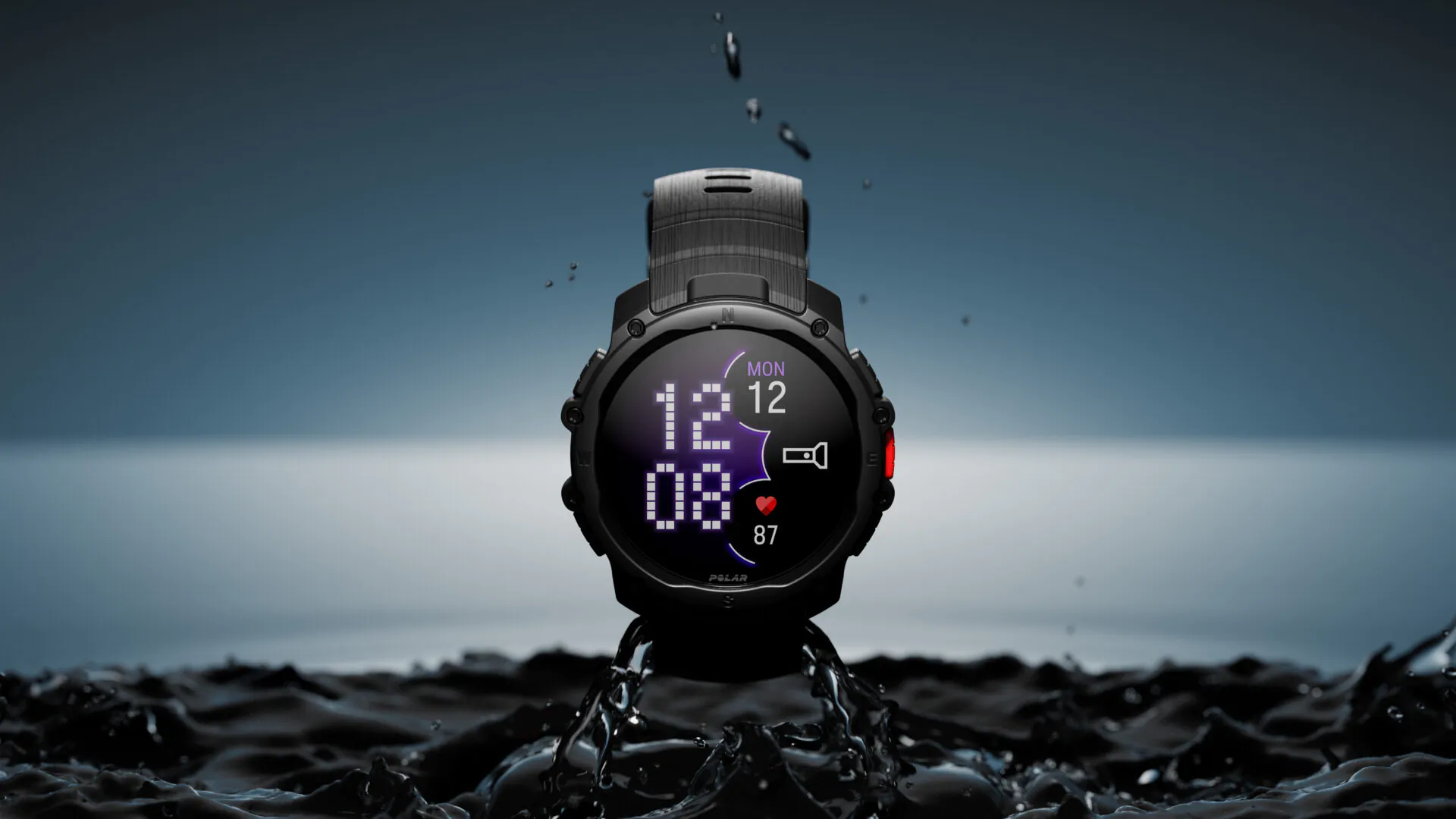 Relógio Polar Street X mostrando o mostrador