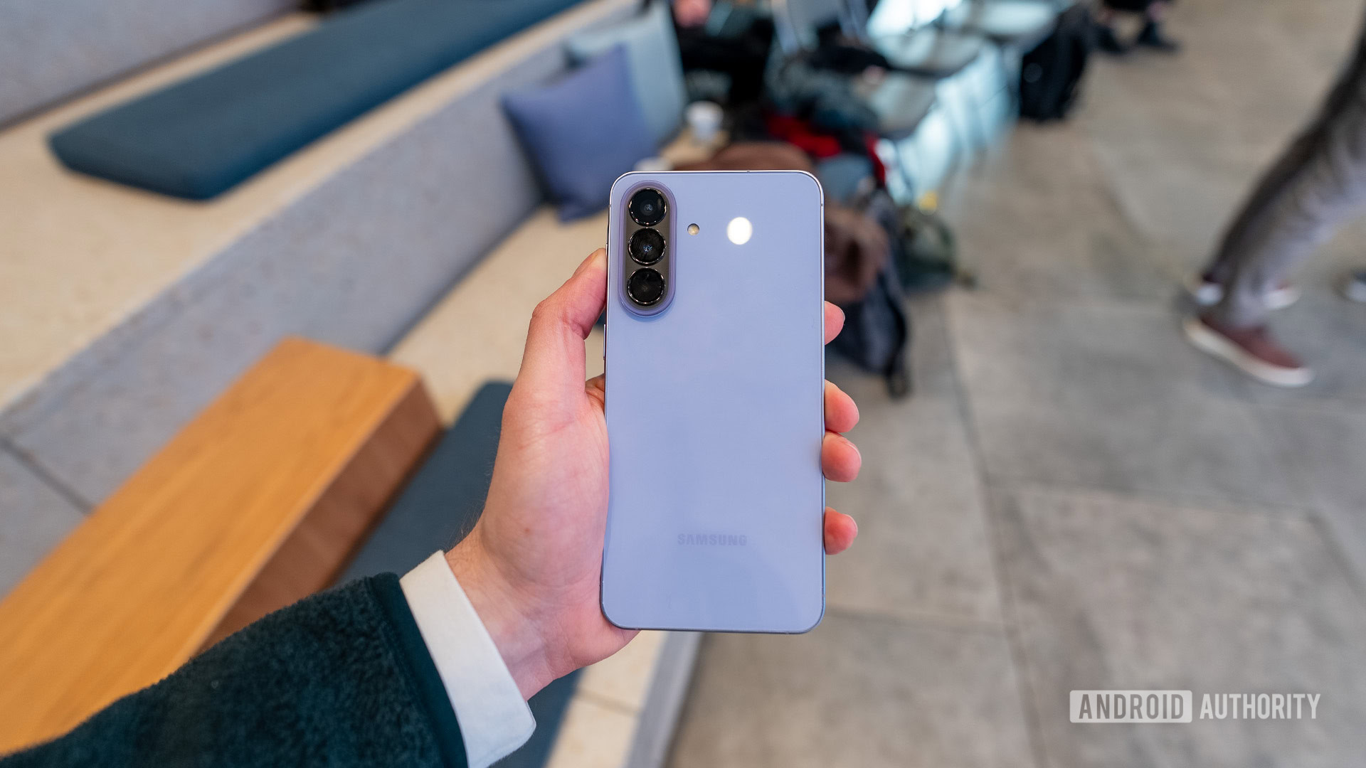 Samsung Galaxy A57 in hand