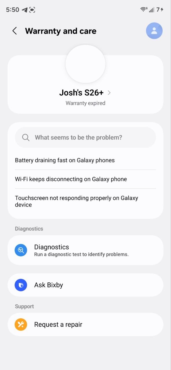Samsung One UI 9 Warranty & Care App 3