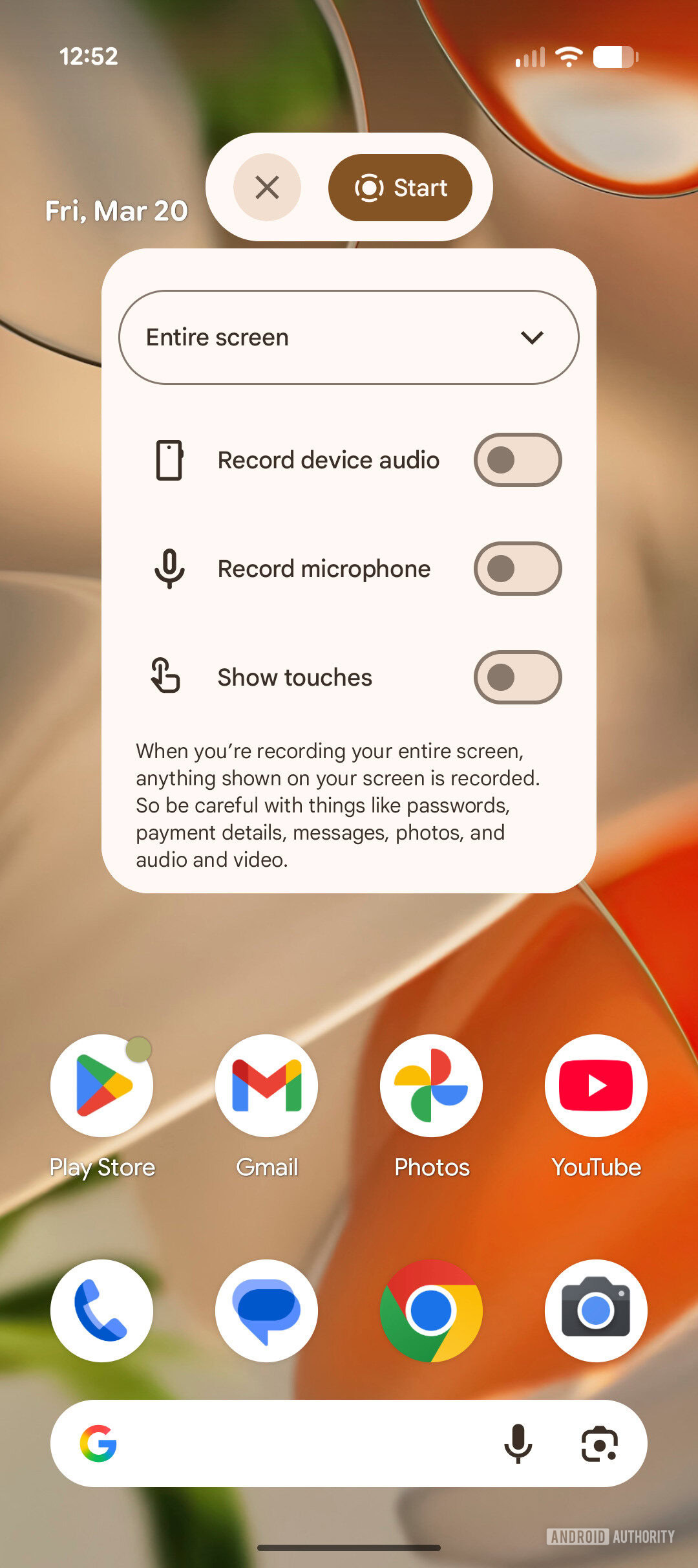 Screen recording redesign